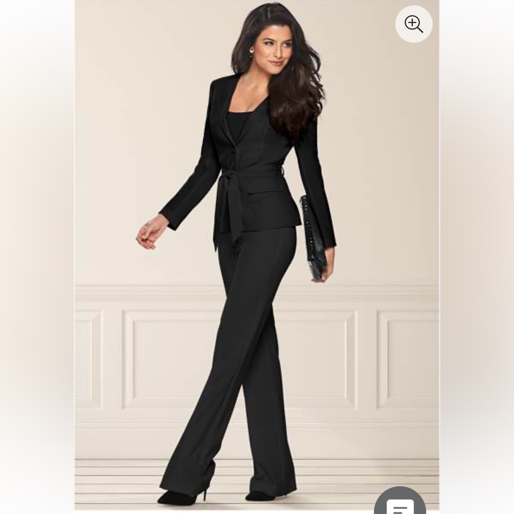 Sleek Black Pantsuit